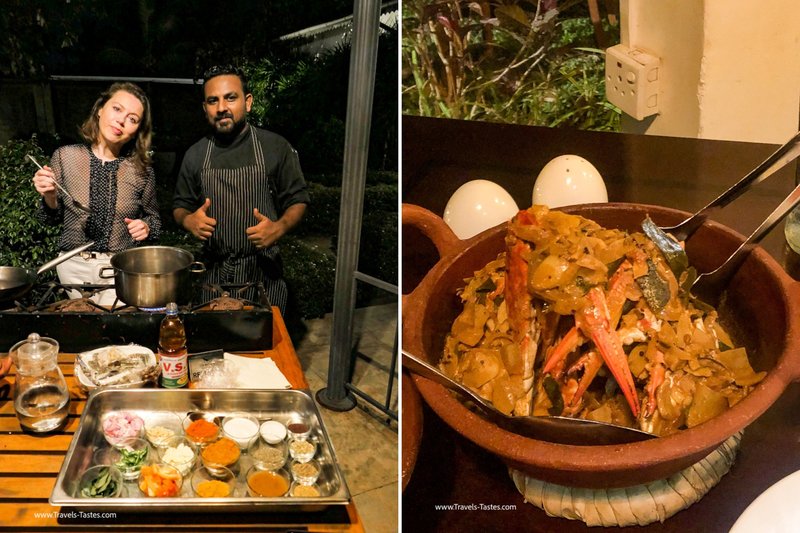 Cooking class, Jaffna crab curry at Fox Resort